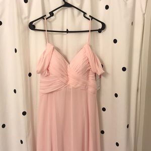 Bari Jay petal pink bridesmaid dress